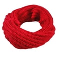 thumbnail image 2 of Trayknick Hiver Femmes Hommes Fil de Laine Tricoté Chaud Col Foulard Chauffe-Cou Enveloppe Cadeau Rouge, 2 of 12