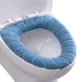 thumbnail image 2 of Sonceds Bathroom Soft Thicker Warmer Stretchable Washable Cloth Toilet Seat Cover Closestool Pads, 2 of 9