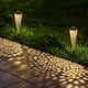 thumbnail image 5 of Paquete de 2 luces solares para caminos de jardín al aire libre, estacas decorativas impermeables para pasarelas, patios y césped, 5 of 5