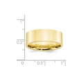 thumbnail image 3 of Solid 10k Yellow Gold 8mm Men's Flat Comfort Fit Plain Classic Wedding Band Ring Size 6.5, 3 of 4