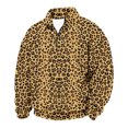 thumbnail image 4 of JAJAHO Kids Boys Leopard Neck Sweatshirt Quarter Zip Pullover Long Sleeve Sweatshirts 2-14Y, 4 of 6