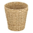 thumbnail image 3 of mDesign Seagrass Round Woven Garbage Wastebasket Trash Can, Natural, 3 of 3