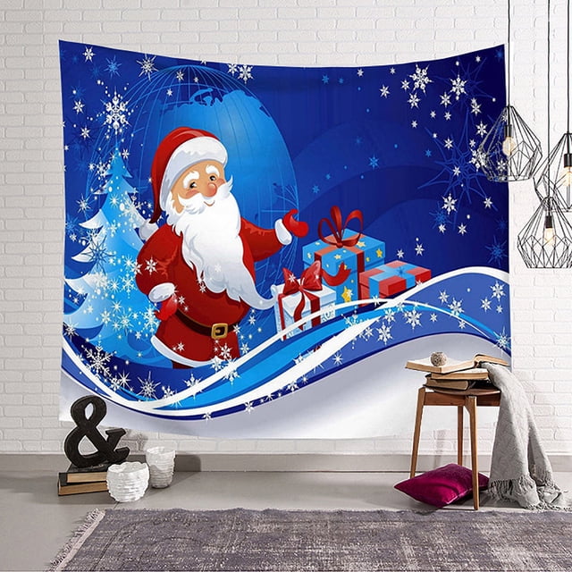 Tapiz impreso de Navidad, tela colgante, Fondo de tela, tapiz, toalla de playa, manta de playa Wmkox8yii HFSH6467