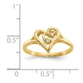 thumbnail image 5 of Real 14kt Yellow Gold VS Diamond heart Ring Size: 6; for Adults and Teens; for Women and Men, 5 of 5