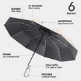 thumbnail image 4 of Fully Automatic Reverse Folding Umbrella with Windproof Reflective Stripe UV Umbrellas for Carabiner Black plastic, 4 of 8