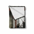 thumbnail image 2 of Industrial Soft Flannel Fleece Throw Blanket, Rusty Storage Warehouse with Big Gate Doorway Aged Structure Machines Image, Cozy Plush for Indoor and Outdoor Use, 50" x 70", Multicolor, by Ambesonne, 2 of 6