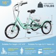 thumbnail image 6 of NAIZEA Tricycles 1 Speed with Bike Cover and Lock, 16 inch 3 Wheel Bikes, Three-Wheeled Bicycles Cruise Trike with Shopping Basket for Seniors, Women, Men, Teenager, Kids, 6 of 9