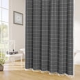 thumbnail image 2 of Charcoal Grey Boho Farmhouse Shower Curtain with Tassels, Rustic Cottagecore Aesthetic Bohemian Chic Modern Bathroom Decor Thick Waffle Textured Fabric Shower Curtain Set with Hooks, 72x72, 2 of 13