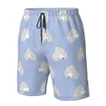 thumbnail image 3 of Wukai Cute Poodle Dog Print Beach Trunks with Compression Liner Swimsuit Quick Dry Beach Sports Shorts with Pocket-Large, 3 of 8