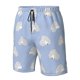 thumbnail image 4 of Balery Cute Poodle Dog Traje de Baño Estilo Hawaiano para Hombre, Shorts de Secado Rápido con Bolsillos-Small, 4 of 6