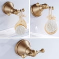 thumbnail image 4 of Perchero de latón antiguo, ganchos para toallas, albornoces, accesorios de baño y cocina, montados en la pared, ganchos para abrigos de bronce cepillado, 4 of 5