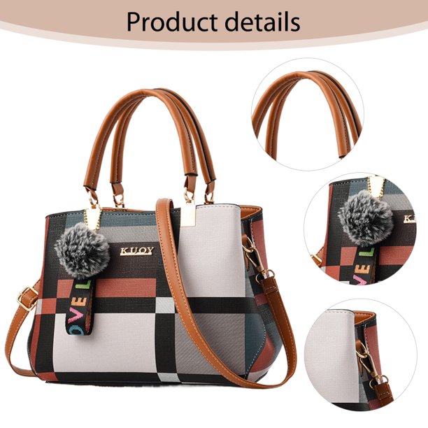Bolso Tipo Cartera Lujo Elegante Con Asa Superior Bolsos para Mujer Cuero PU