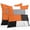 Orange Gray Black, variant on Orange Grey Geometric Throw Pillow Covers 26x26 Inch Set of 2, Modern Black White Abstract Art Waterproof Outdoor Pillow Covers, Decorative Cushion Pillowcases for Couch, Sofa, Bed, Garden, Patio