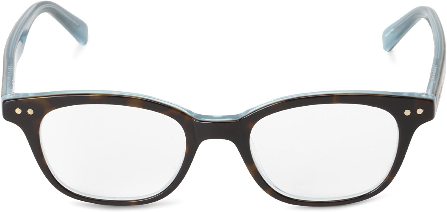 Kate Spade KS Rebecca Plastic Womens Oval Reading Glasses Aqua Tortoise 49mm Adult