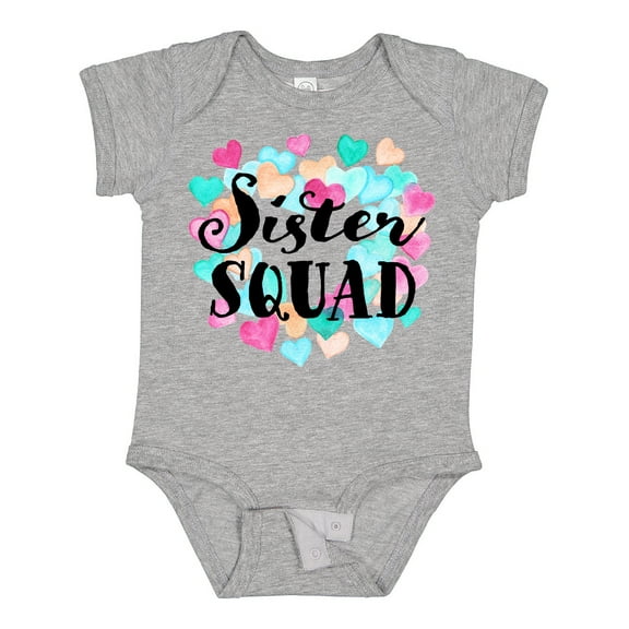 Inktastic Sister Squad Hearts Girls Baby Bodysuit