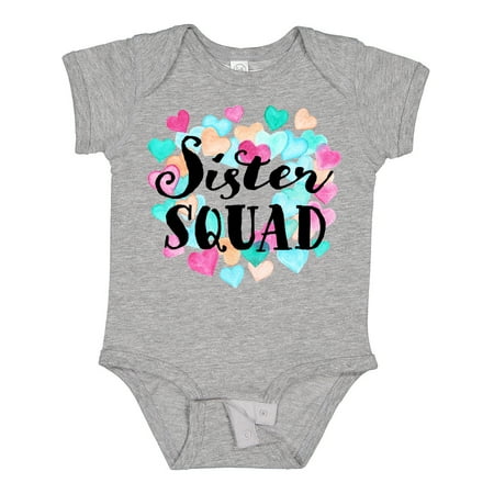

Inktastic Sister Squad Hearts Gift Baby Girl Bodysuit