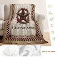 thumbnail image 5 of Western Star Retro Blanket Soft Cozy Warm Throw Blanket for Couch, Plush Fuzzy Flannel Fleece Blankets for Sofa, Country Texas Stars Res Buffalo Plaid Bed Blankets Lightweight Gifts for Men, 40"x50", 5 of 9