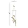 thumbnail image 3 of DecMode 39" Gold Metal Handmade Embellished Elephant Windchime with Glass Beads and Cone Bells, 3 of 8