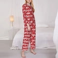 thumbnail image 3 of Fotbe Popcorn2 Conjunto de Pijama de Manga Larga para Mujer con Estampado, Ropa de Dormir de 2 Piezas, Conjunto de Casa Suave y Cómodo con Bolsillos-X-Large, 3 of 7