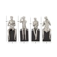 thumbnail image 5 of 5"W, 14"H Silver Porcelain Musician Sculpture with Black Base, by DecMode (4 Count), 5 of 9