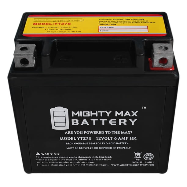 YTZ7S 12V 6AH Battery Replacement for Husqvarna SM400R 2002-2007 
