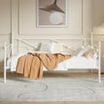 thumbnail image 2 of VECELO Metal Daybed Platform Frame, Bed Sofa for Living Room Guest Room, Twin Size, White, 2 of 10