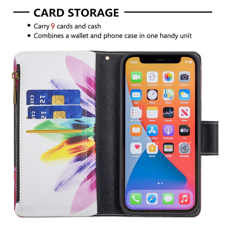  Compatible with Xiaomi 12S Ultra Wallet Case, PU Leather  Magnetic Flip Folio Phone Cases with Credit Card Holder, Shockproof TPU  Interior Cover for Xiaomi 12S Ultra, White : Cell Phones 