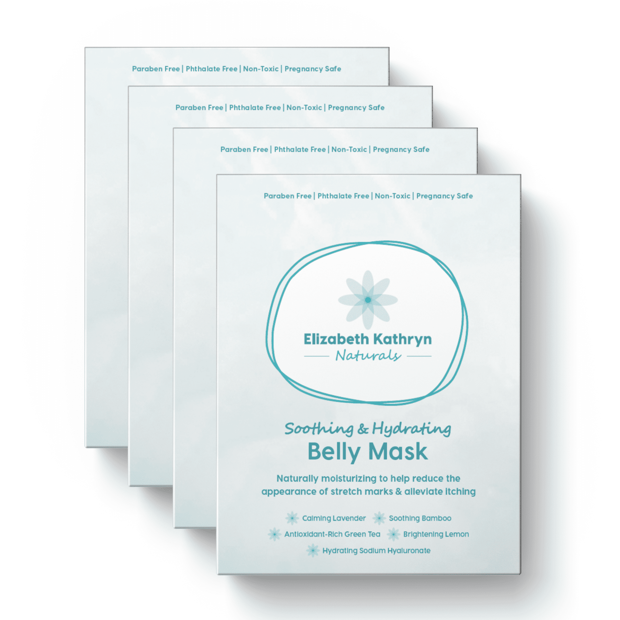 Soothing & Hydrating Belly Mask for Pregnancy Stretch Marks (Pack of 4
