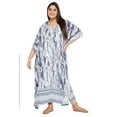 thumbnail image 1 of Women Plus Size Long Kaftans Rayon Maxi Kimono Ladies Printed Caftans Cover Up, 1 of 7