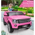 thumbnail image 3 of Yeshouse coche eléctrico infantil Land Rover con licencia oficial, 12 V, mando a distancia para padres, 3 velocidades, faros LED, suspensión de muelles, ideal para niños de 5 a 8 años, 3 of 7