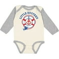 thumbnail image 3 of Inktastic Nautical Little Brother Boys Long Sleeve Baby Bodysuit, 3 of 5