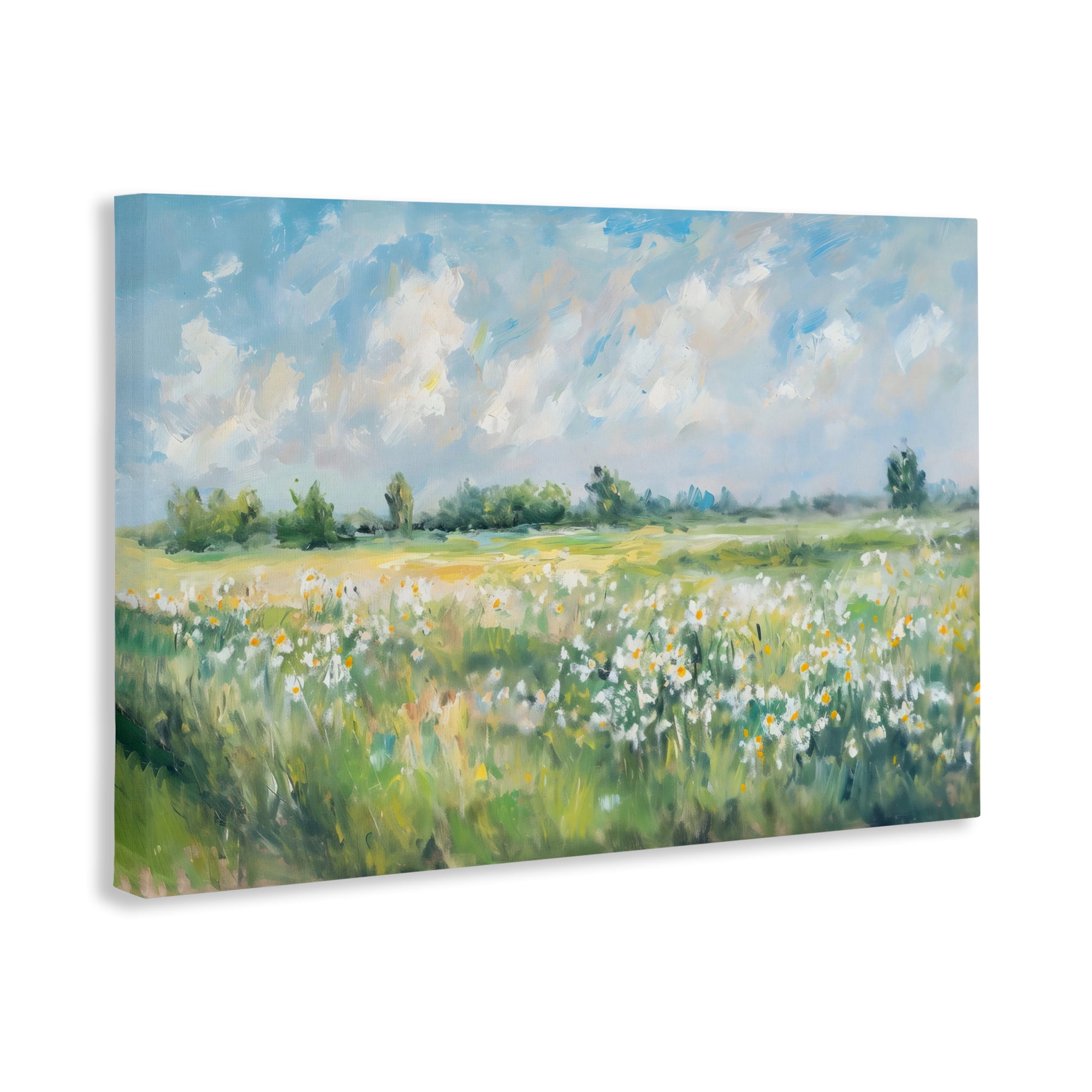 Stupell Industries Daisy Field Landscape Impression Canvas Wall Art, design by Creative Studio