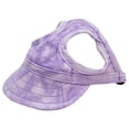 thumbnail image 2 of Stylish Pet Baseball Cap Unique Ear Hole Design Adjustable Neck Strap Summer Sun Visor Hat for Puppy Small Medium Dogs Purple L, 2 of 9