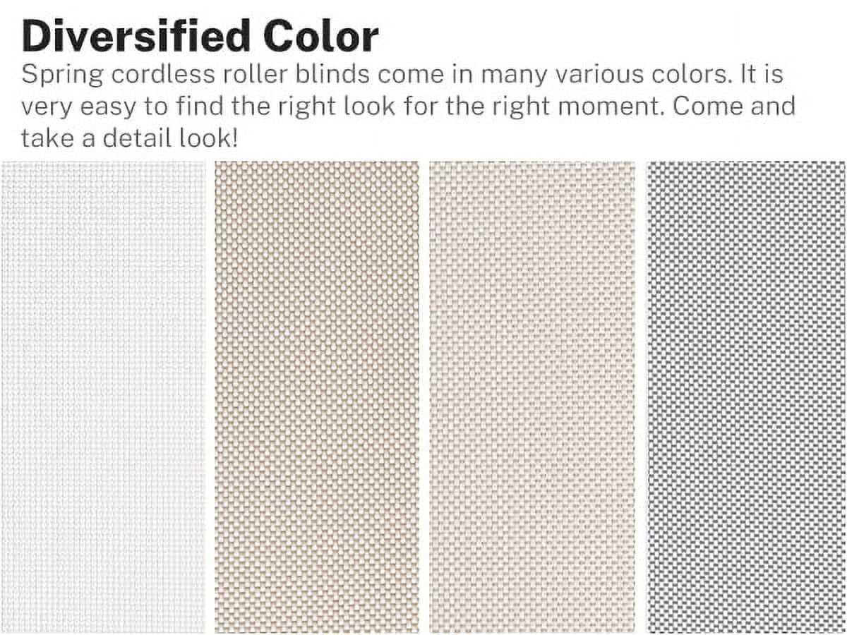 Keego Cordless Roller Shades Light Filtering Blinds for Windows Room Darkening Rolled Up Shades UV Protection Window Shades Door Blinds for Home and Office(Khaki, 46"W x 66"H)
