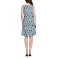 thumbnail image 3 of FORMRS Summer Dress for Women Loose U Neck Sleeveless Midi Beach Sundresses with Pockets, Blue Hockey Pattern, 3 of 8