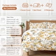 thumbnail image 6 of Queen 4 Piece Bedding Set Pastoral Wild Flower Botanical Soft Breathable Duvet Cover and Pillowcase, Summer Watercolor Floral Duvet Cover Set Bed Sheets for Bedroom Dormitory Guest Room, 6 of 9