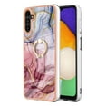 thumbnail image 5 of SaniMore for Samsung Galaxy A14 5G Case, Marble Pattern 3 in 1 Heavy Duty Shockproof Full Body Hard PC+IMD Bumper Drop Protective Women Girls Cover Rotating Ring Bracket Stand for Galaxy A14 5G, Rose, 5 of 10
