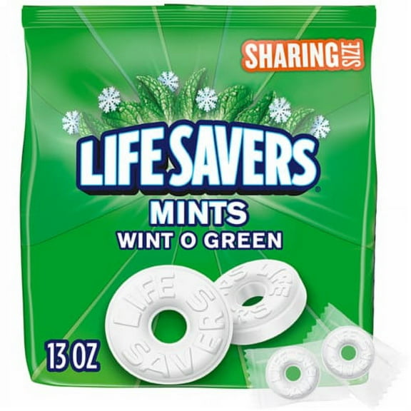 2X-Life Savers Wint-O-Green Breath Mints Sharing Size Hard Candy Bag - 13 oz