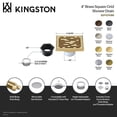 thumbnail image 6 of Kingston Brass BSF6310AB Watercourse Transit 4-Inch Brass Square Grid Shower Drain with Hair Strainer in Antique Brass, 6 of 7