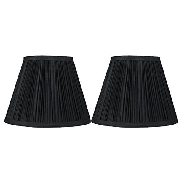 Urbanest Set of 2 Pleated Softback Lamp Shade, Faux Silk, 5-inch by 9 ...