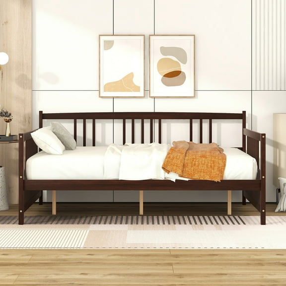Full Size Daybed with Support Legs, Espresso (
