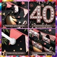 thumbnail image 4 of Studded 40th Birthday Banner Gold Pink Balloons Happy Birthday Display Firework Design Star Pattern Decor Backdrop for 40th Birthday Party Adult Celebration Photo Shoot Backdrop, 4 of 4