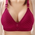 thumbnail image 4 of Gyexs Womens Open Back Haped Bra Summer Thin Underwear No Steel Ring Comfortable Support Bralettes for Women, Red, Size 44, 4 of 4