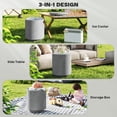 thumbnail image 3 of Mesa auxiliar HOMCOM 9,8 L de hormigón gris para patio, 3 of 9