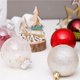 thumbnail image 5 of Bewildely 30 Uds. De bolas colgantes para árbol de Navidad, hogar, oficina, centro comercial, árbol, bolas de plástico, decoración colgante, adorno Kits de decoración para fiestas oro rojo Bewildely HA000435-05B, 5 of 6