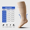 thumbnail image 4 of Compression Socks for Women, AMITOFO Wide Calf 2 Pairs Men Women Circulation 20-30mmHg Plus Size Knee High Support Stockings | Circulation | Nurses | Running | Travel,Beige 5XL, 4 of 6