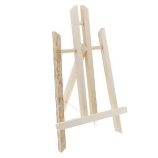 Mini Canvas and Natural Wood Easel Set Party Decoration Traveling