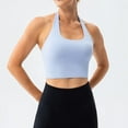 thumbnail image 5 of Hfolob Womens Seamless Sports Bras Halter Backless High Support Wireless Breathable Anti-Sagging High Impact Workout Top, 5 of 7