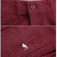 thumbnail image 3 of Men's Multi Pocket Cotton Regular Fit Embroidered Casual Fashion Cargo Shorts (Merlot, 48), 3 of 3