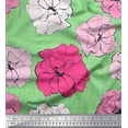 thumbnail image 1 of Soimoi Satin Silk Fabric Carnation Floral Printed Craft Fabric by the Yard 42 Inch Wide, 1 of 3